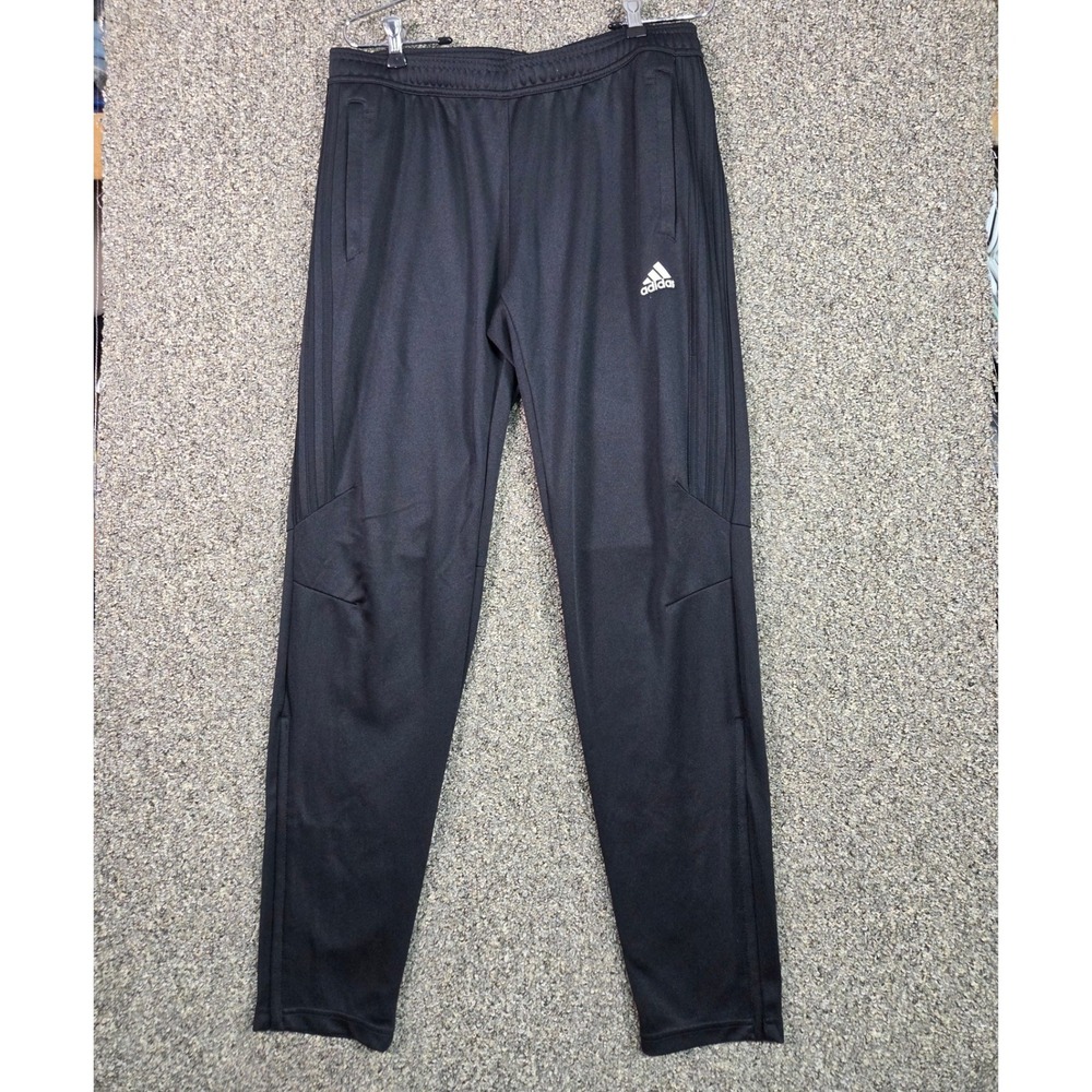 Adidas Climacool Training Pants Mens Large Black Tapered Three Stripe Joggers